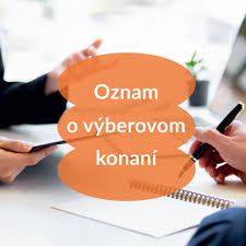 Oznam výberové konanie 1
