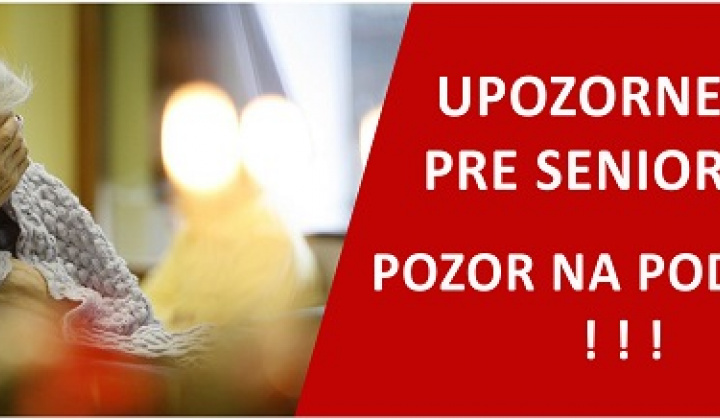 1. fotografia fotogalérie Oznam - Podvody upozornenie pre seniorov - foto
