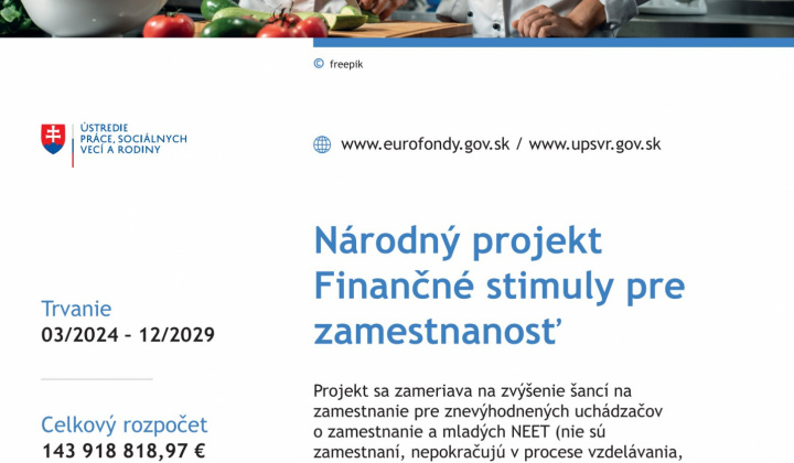 Fotka - Národný projekt Finančné stimuly pre zamestnanosť 